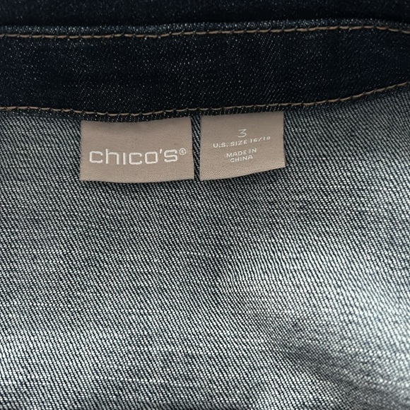 Chico’s Jean jacket size 3 (XL) - Picture 7 of 9